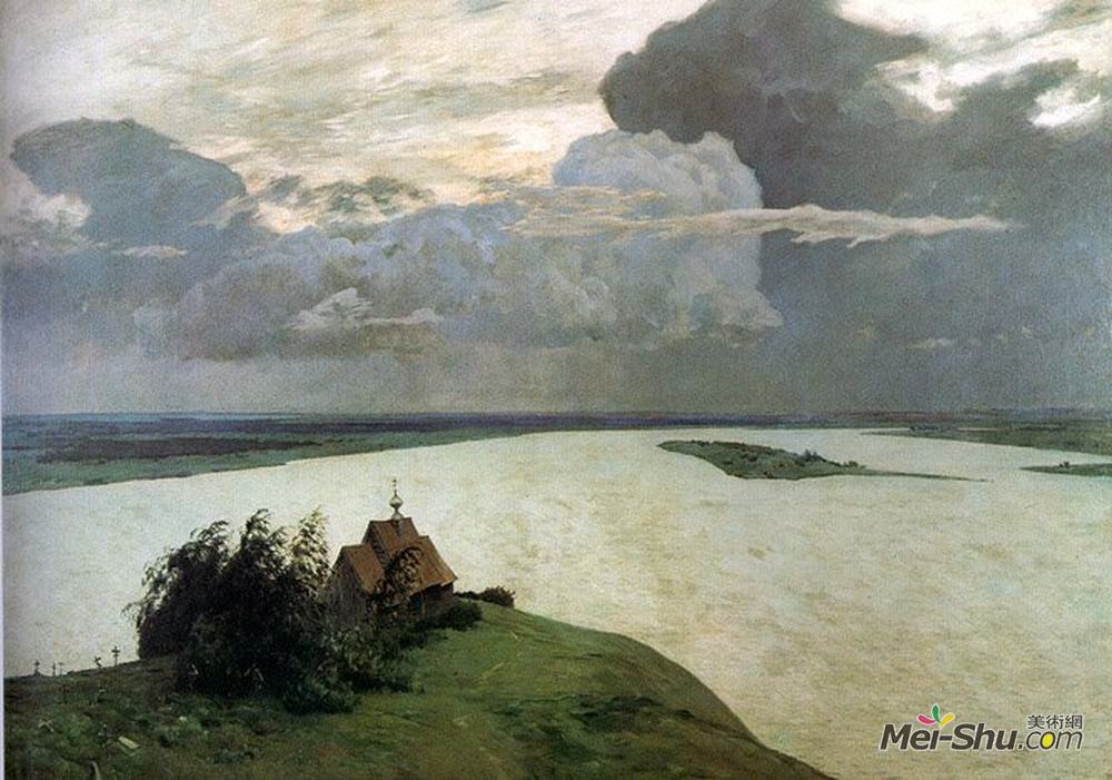 列维坦(Isaac Levitan)高清作品《在永恒的宁静之上》