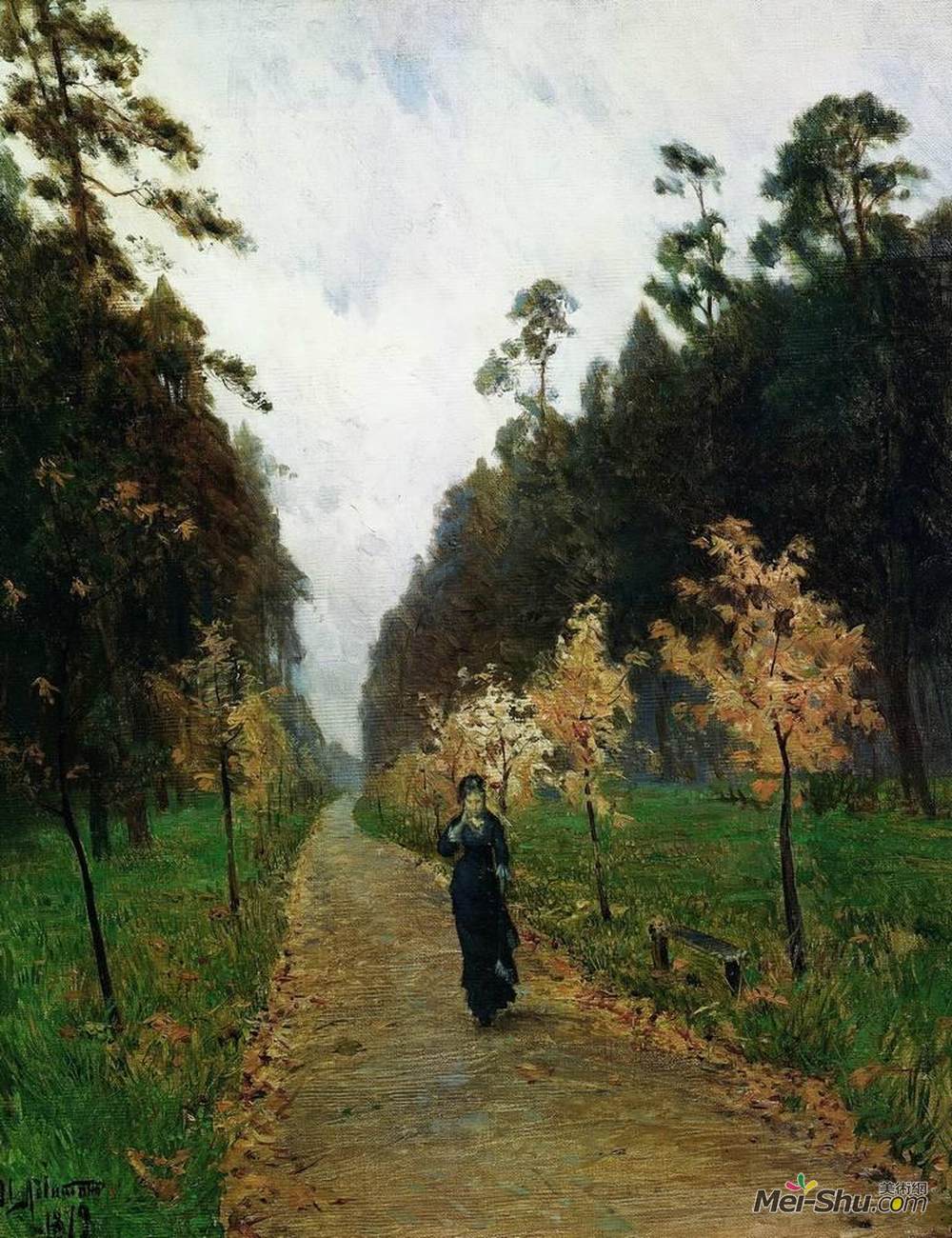 列维坦(Isaac Levitan)高清作品《秋日，索科尔尼基》