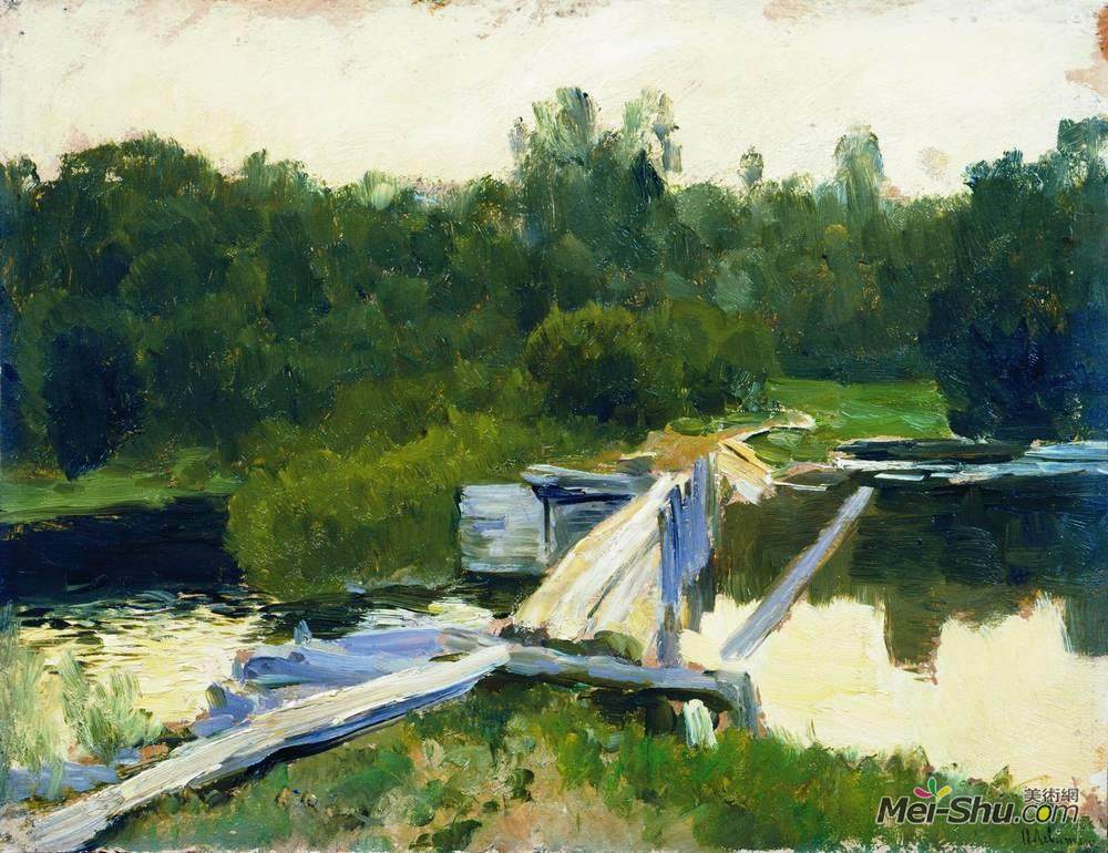 列维坦(Isaac Levitan)高清作品《由惠而浦》
