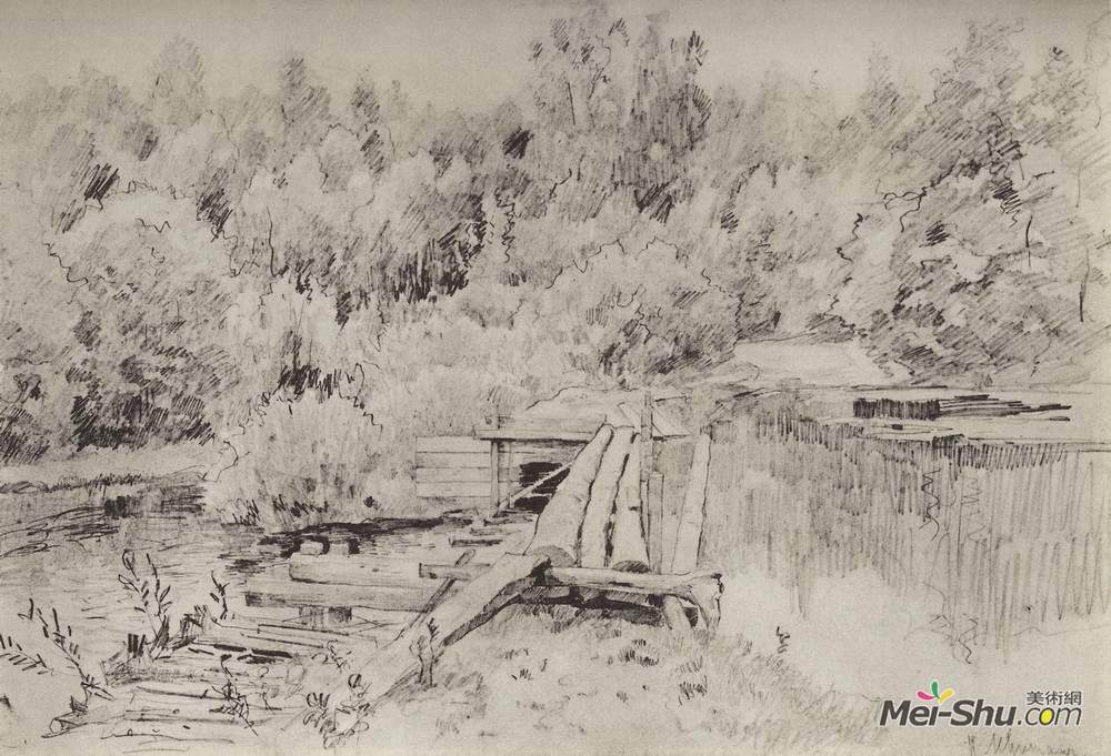 列维坦(Isaac Levitan)高清作品《由惠而浦》
