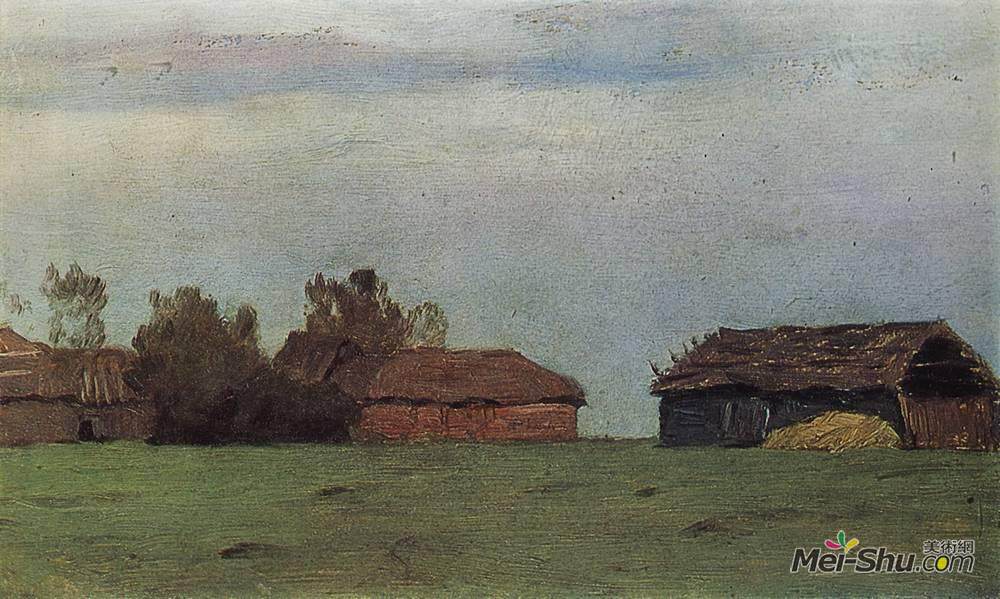 列维坦(Isaac Levitan)高清作品《建筑景观》