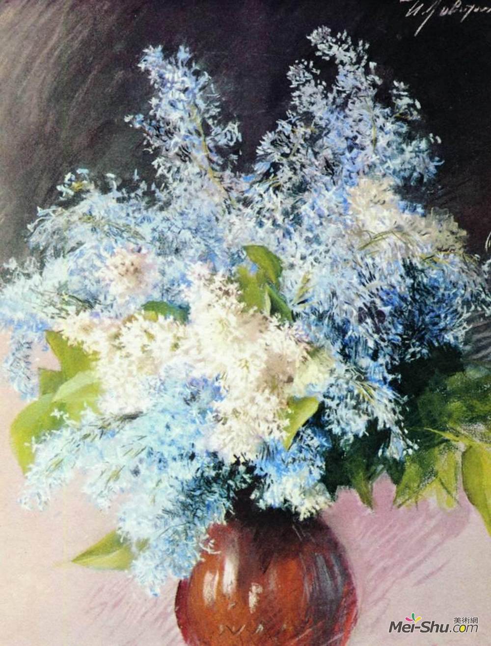 列维坦(Isaac Levitan)高清作品《丁香花》