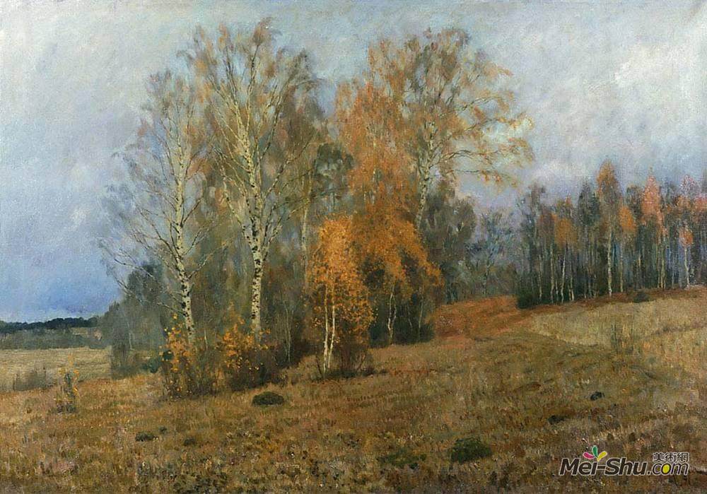 列维坦(Isaac Levitan)高清作品《十月（秋季）》