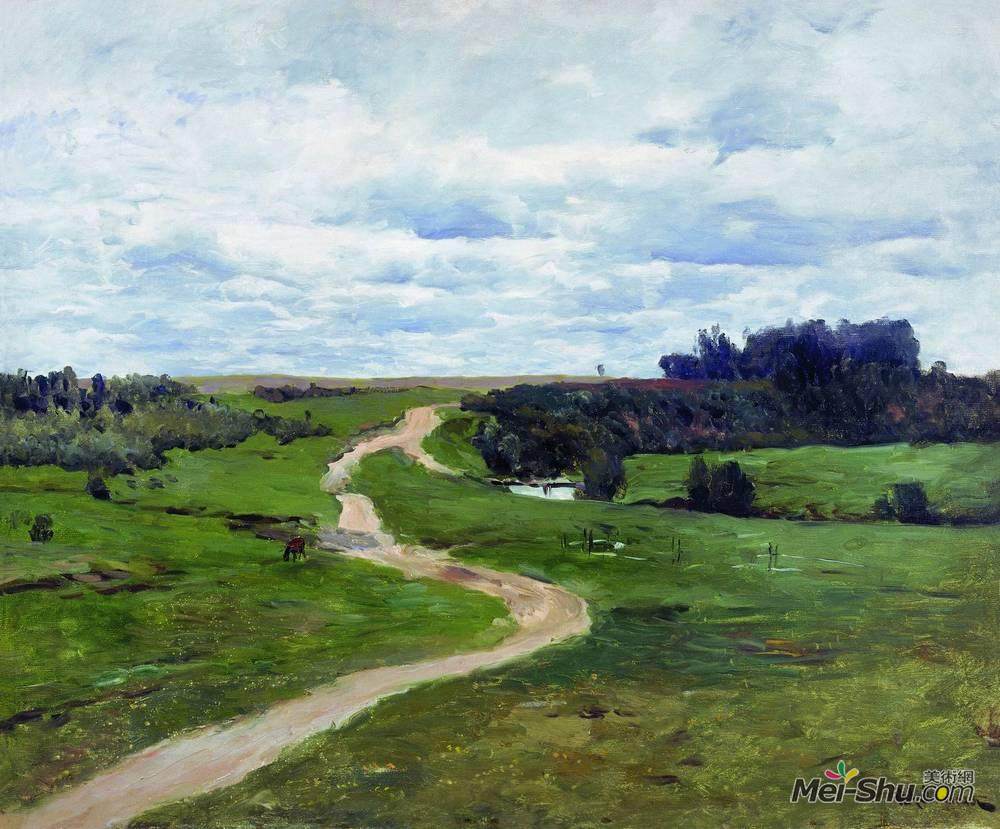 列维坦(Isaac Levitan)高清作品《道路》