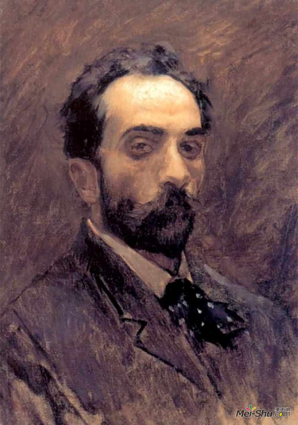 列维坦(Isaac Levitan)高清作品《自画像》