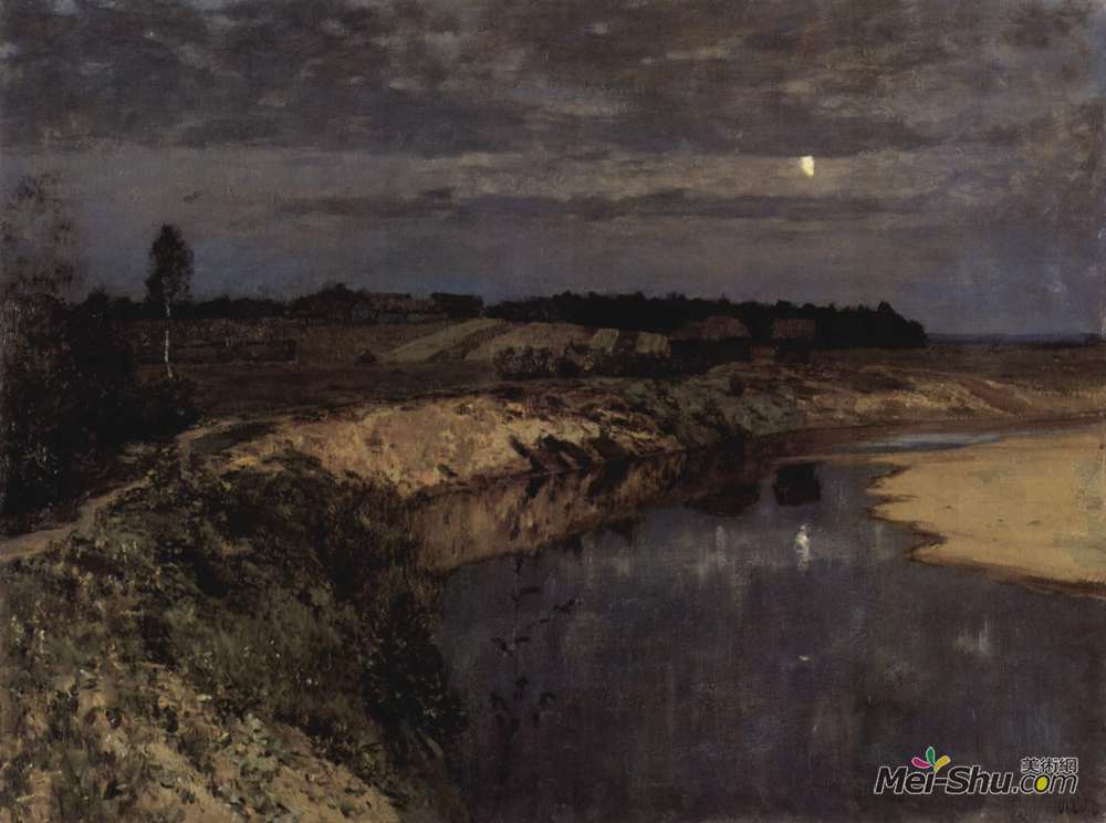 列维坦(Isaac Levitan)高清作品《沉默》