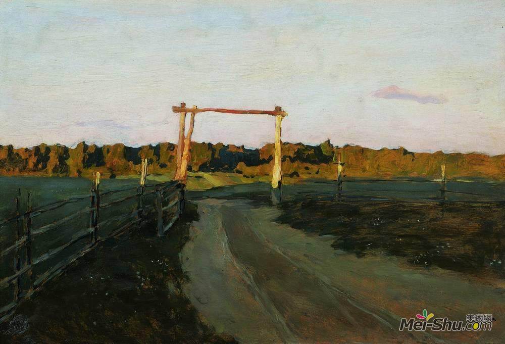 列维坦(Isaac Levitan)高清作品《夏夜》