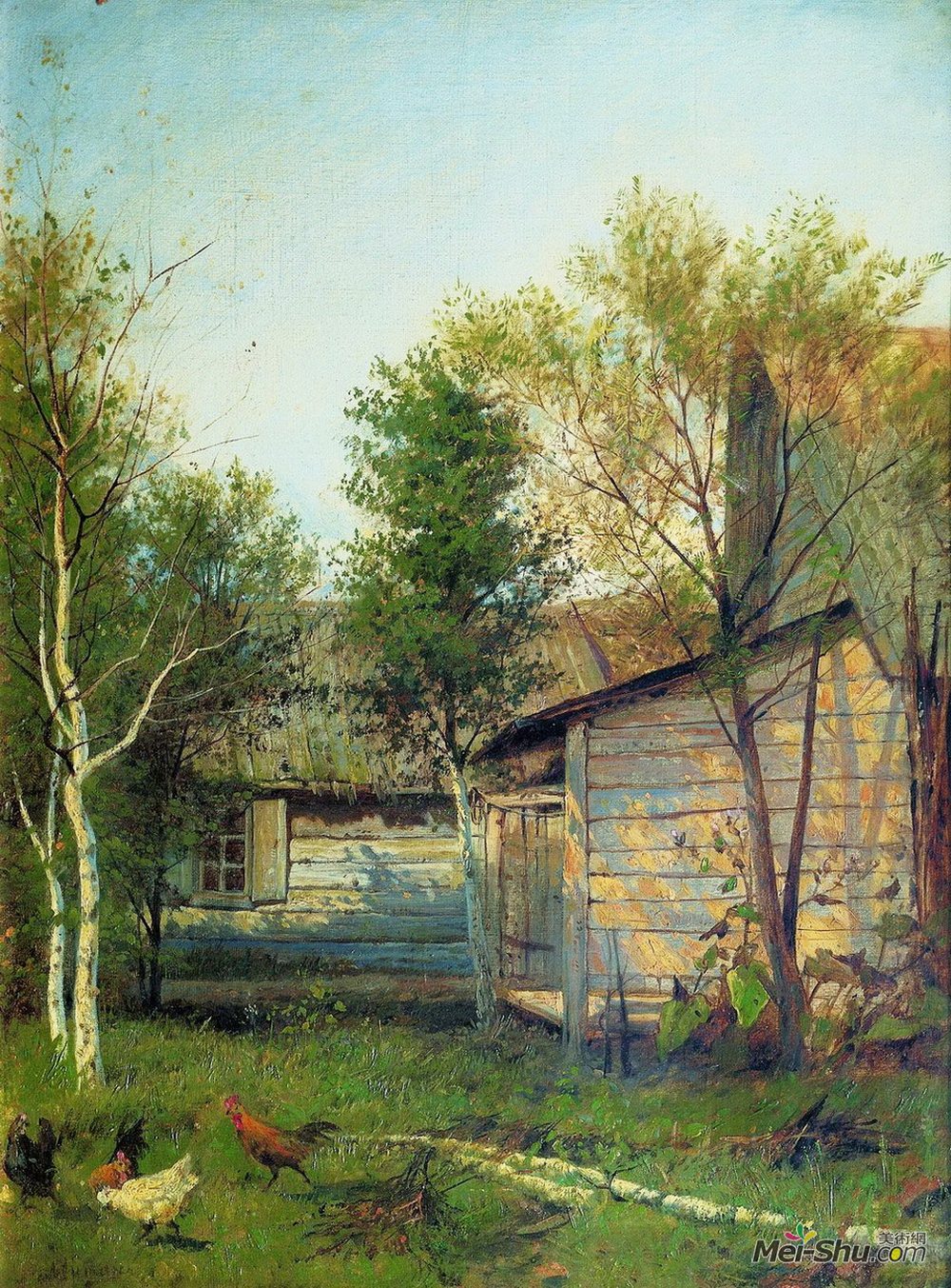 列维坦(Isaac Levitan)高清作品《阳光明媚的一天》