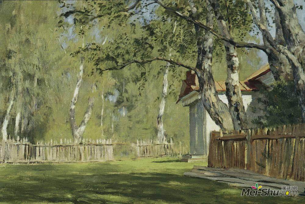 列维坦(Isaac Levitan)高清作品《阳光明媚的一天》