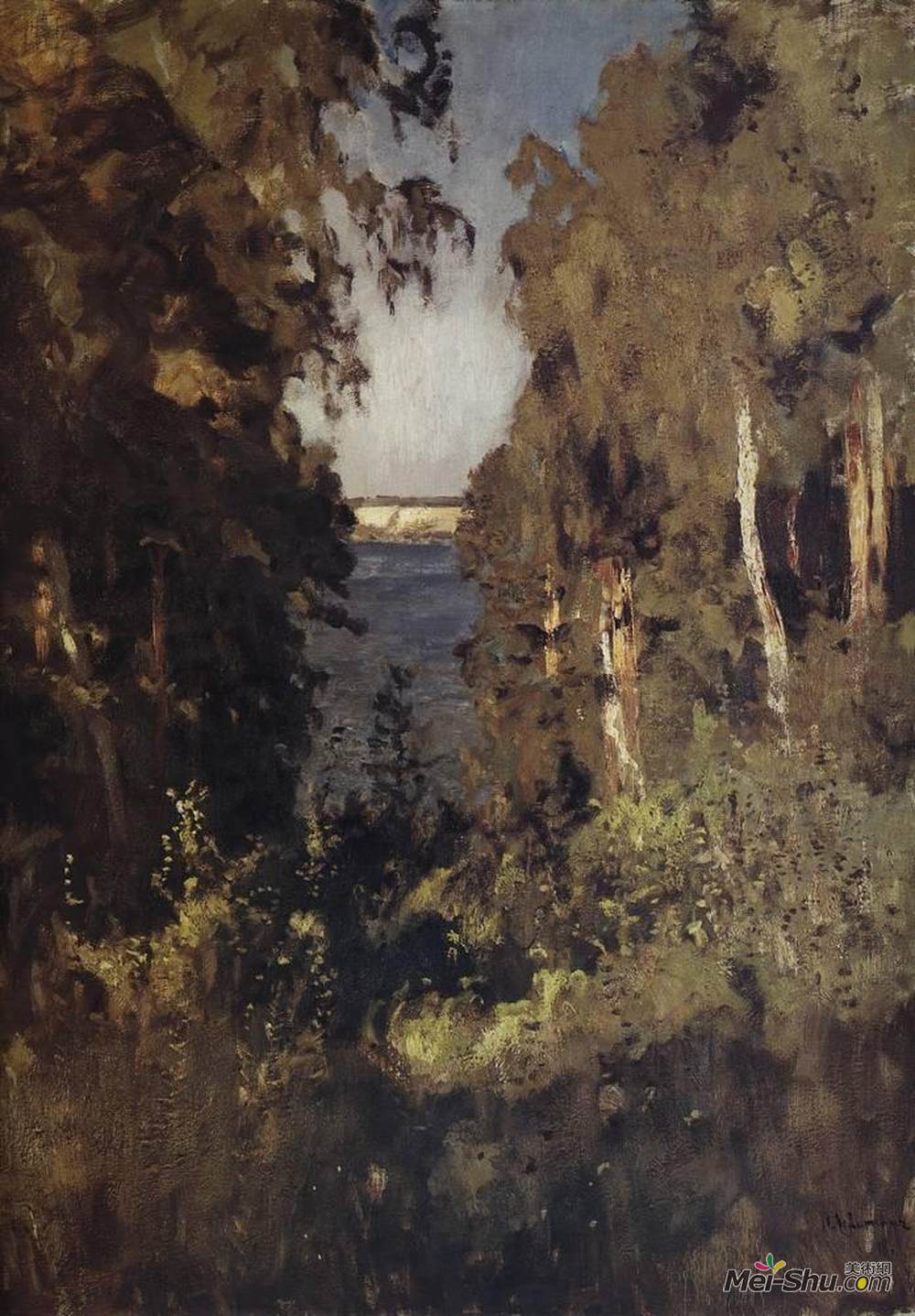 列维坦(Isaac Levitan)高清作品《沟壑》