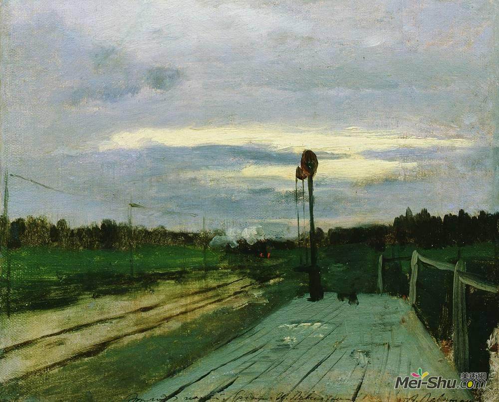 列维坦(Isaac Levitan)高清作品《停顿》