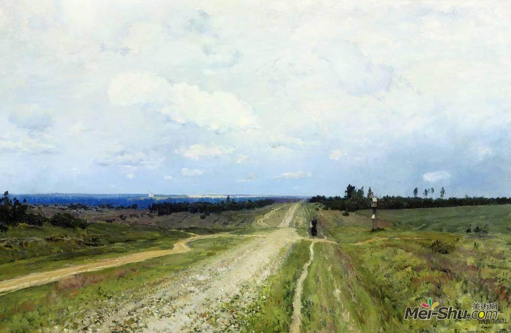 列维坦(Isaac Levitan)高清作品《弗拉迪米尔之路》