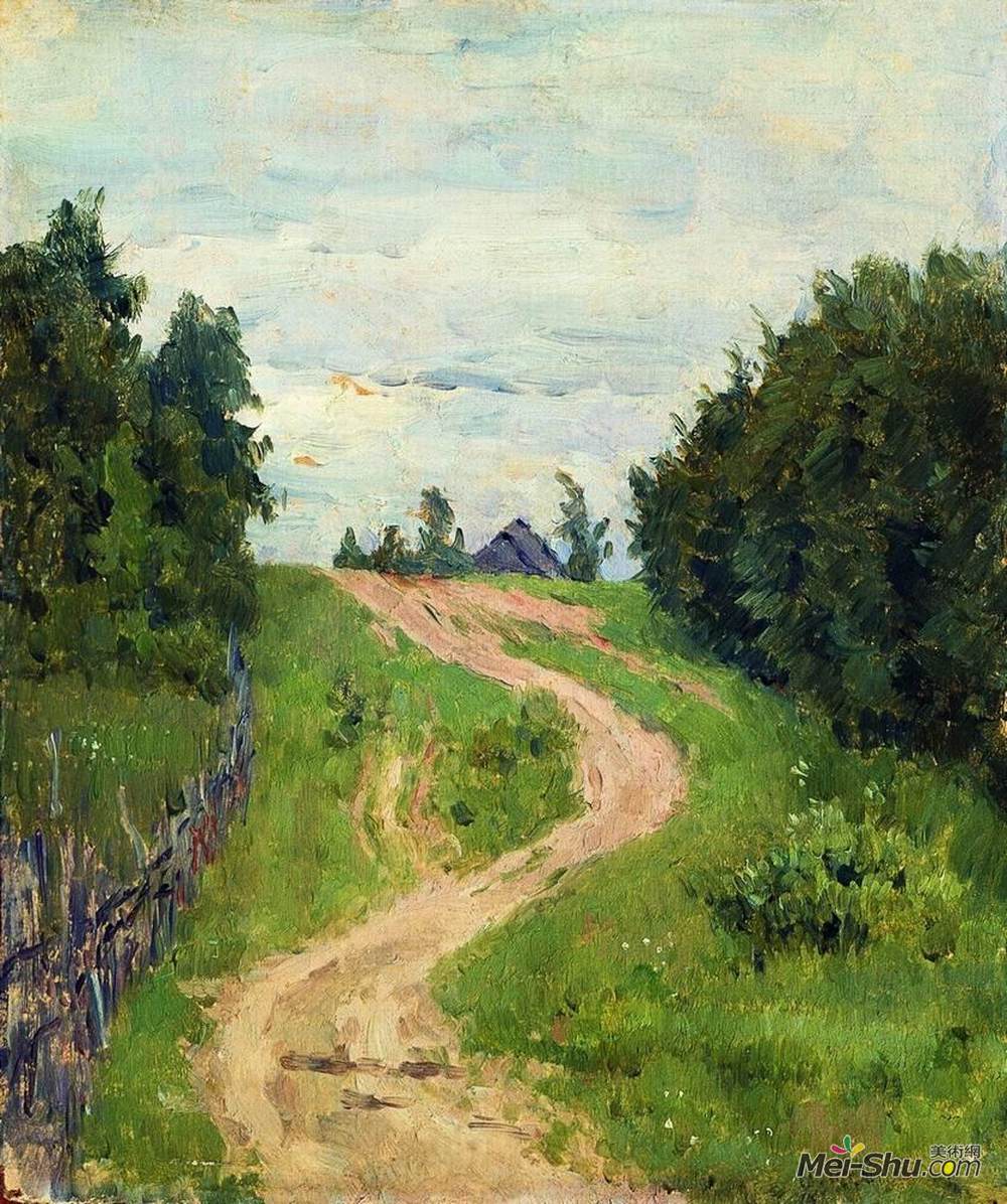 列维坦(Isaac Levitan)高清作品《踪迹》