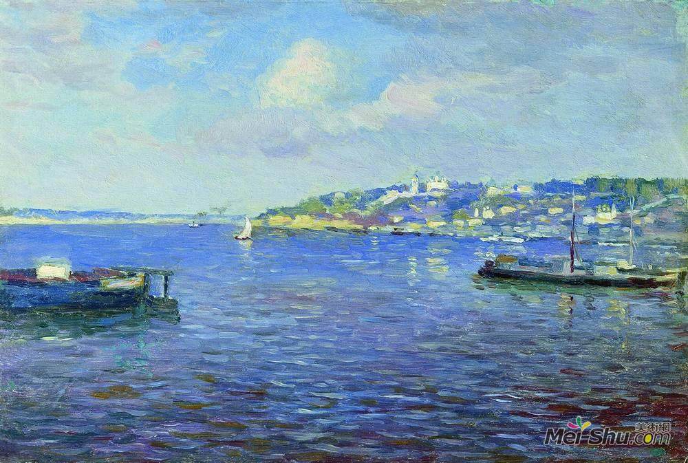 列维坦(Isaac Levitan)高清作品《下诺夫哥罗德观》