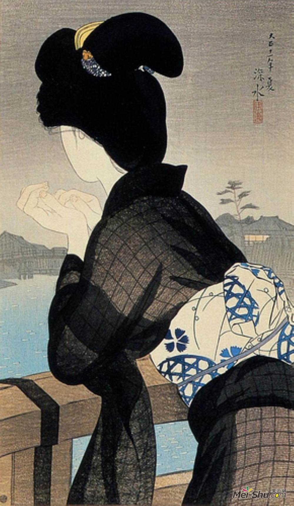 伊藤新穗(Ito Shinsui)高清作品《傍晚凉爽》