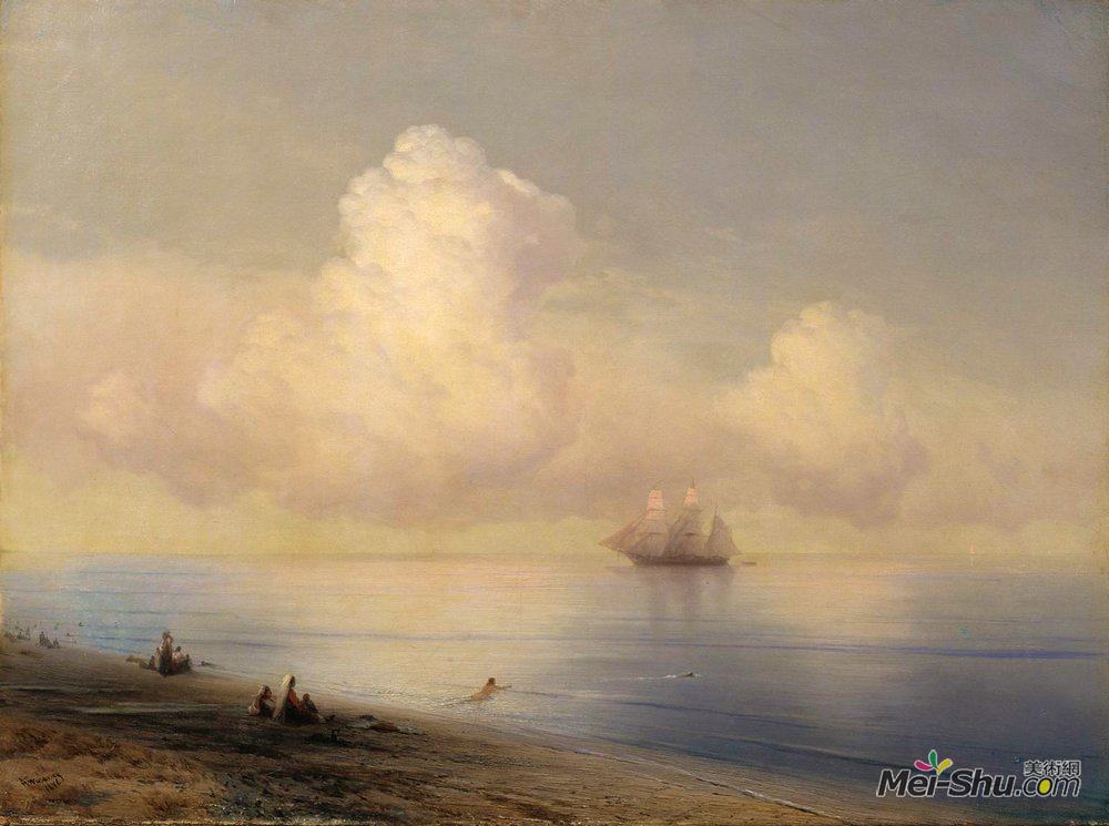 艾伊瓦佐夫斯基(Ivan Aivazovsky)高清作品《平静的大海》