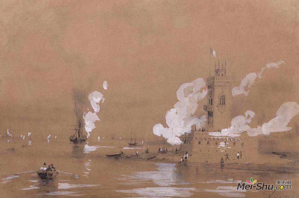 艾伊瓦佐夫斯基(Ivan Aivazovsky)高清作品《海上要塞》