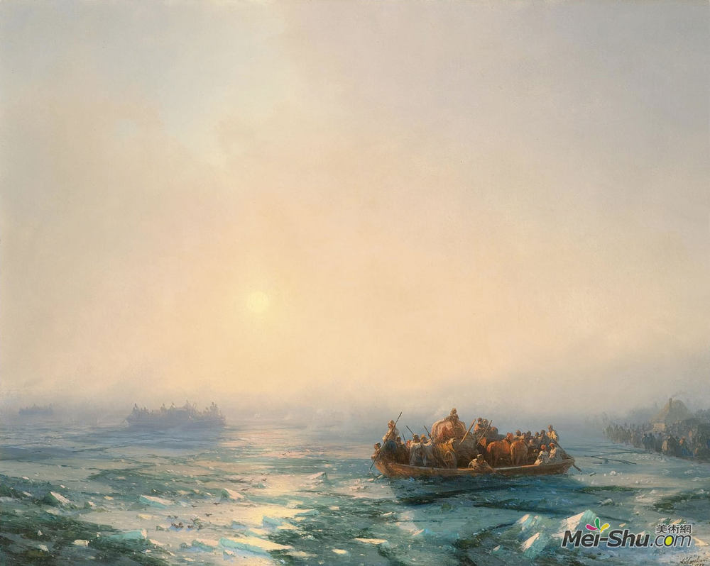 艾伊瓦佐夫斯基(Ivan Aivazovsky)高清作品《第聂伯冰》