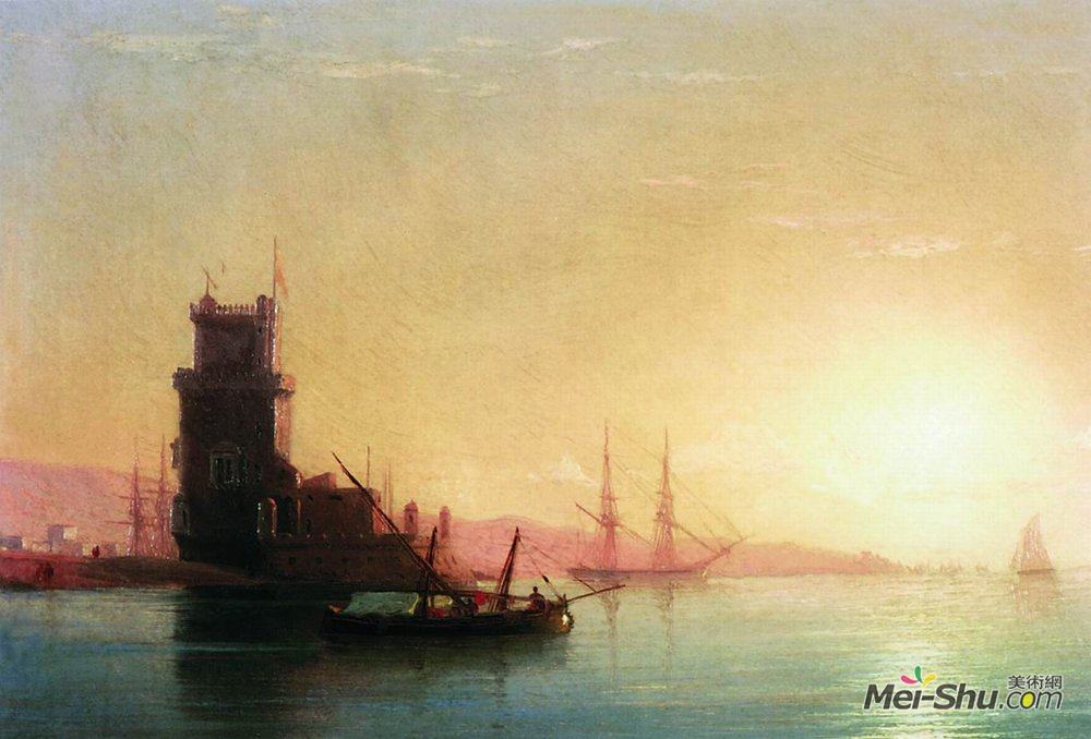 艾伊瓦佐夫斯基(Ivan Aivazovsky)高清作品《里斯本。日出》