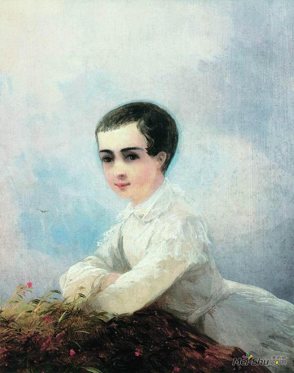 艾伊瓦佐夫斯基(Ivan Aivazovsky)高清作品《Portrait of I. Lazarev》