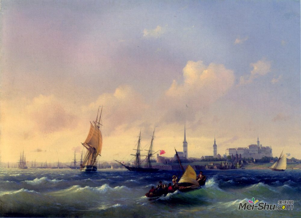 艾伊瓦佐夫斯基(Ivan Aivazovsky)高清作品《雷瓦尔》
