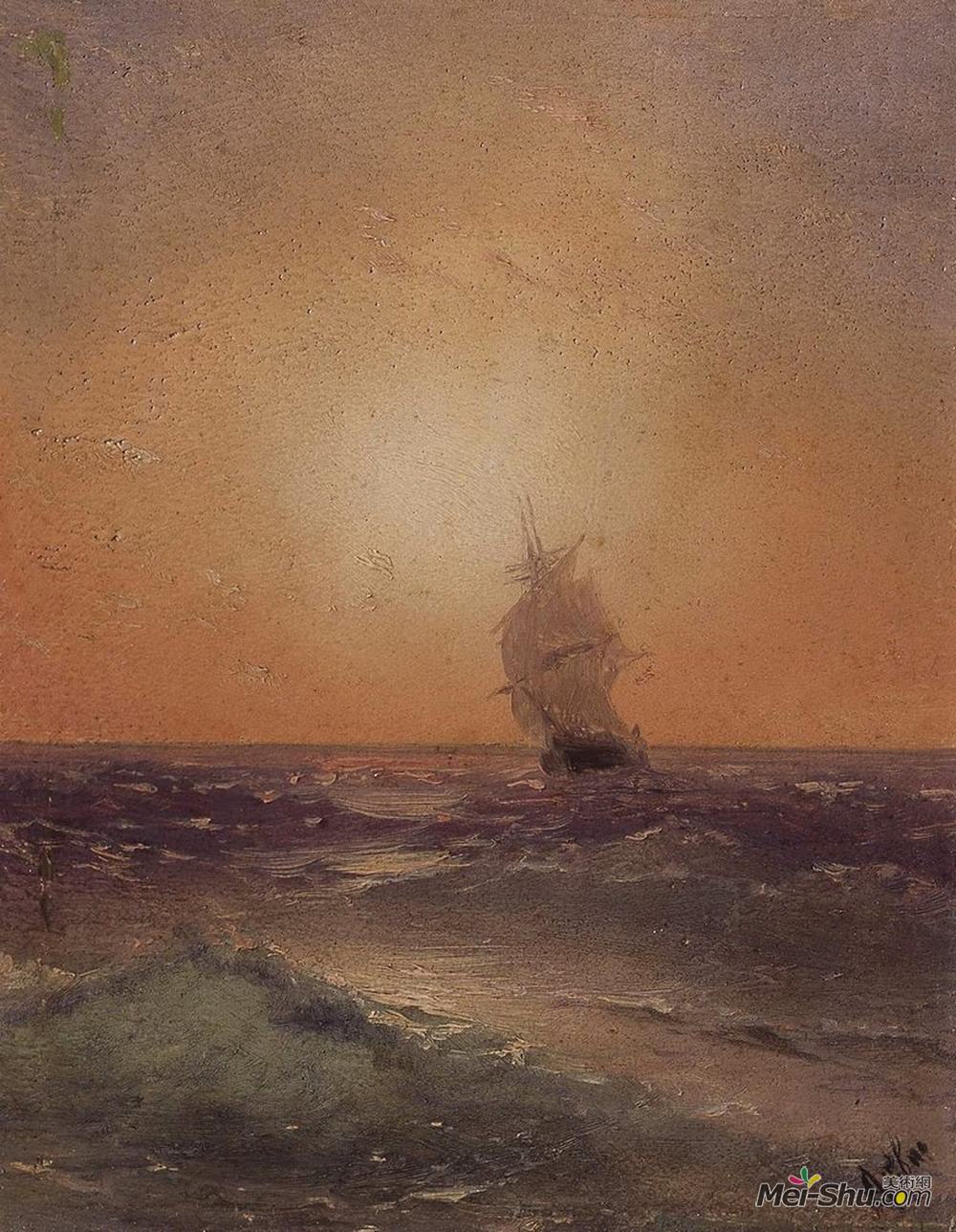 艾伊瓦佐夫斯基(Ivan Aivazovsky)高清作品《海景》