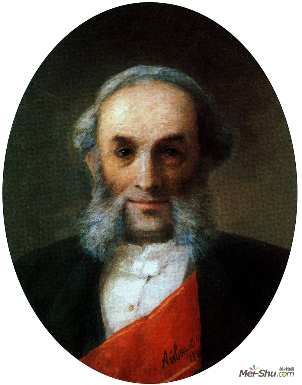艾伊瓦佐夫斯基(Ivan Aivazovsky)高清作品《自画像》