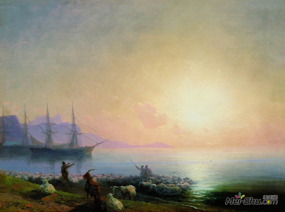 艾伊瓦佐夫斯基(Ivan Aivazovsky)高清作品《羊皮酱》