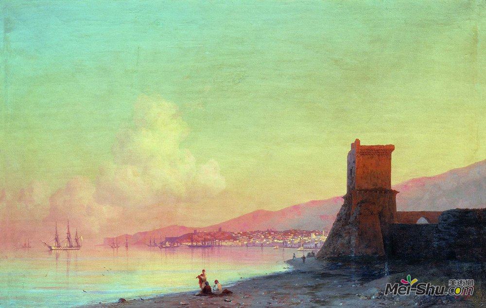 艾伊瓦佐夫斯基(Ivan Aivazovsky)高清作品《费奥多西亚的日出》