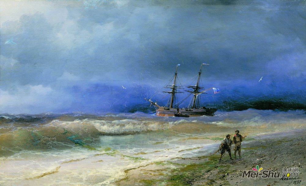 艾伊瓦佐夫斯基(Ivan Aivazovsky)高清作品《冲浪》