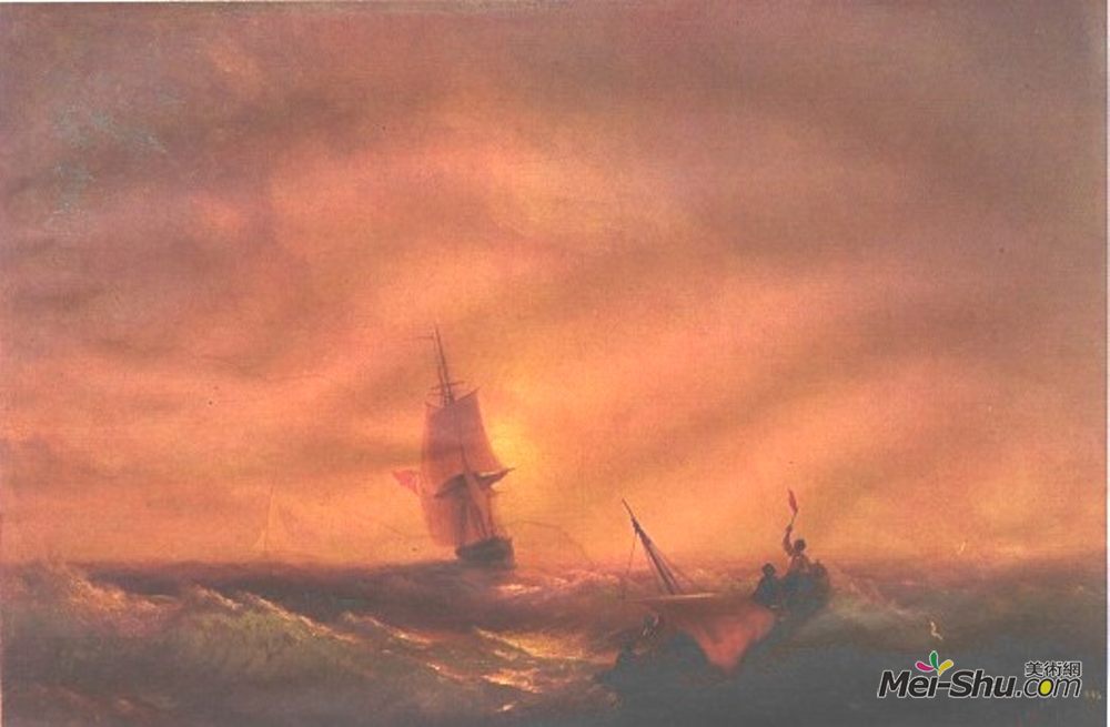 艾伊瓦佐夫斯基(Ivan Aivazovsky)高清作品《幸存者》