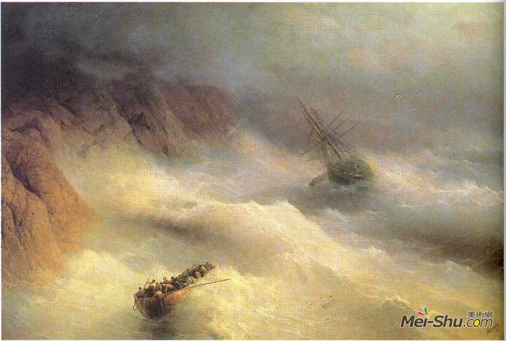 艾伊瓦佐夫斯基(Ivan Aivazovsky)高清作品《爱雅角风暴》