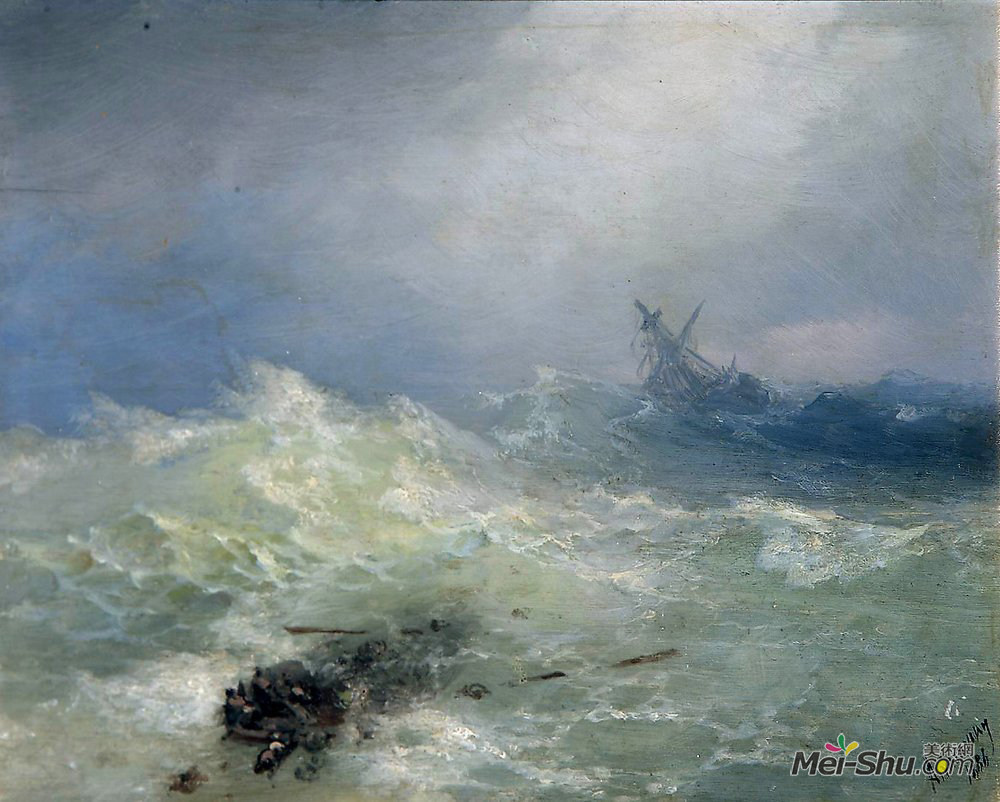 艾伊瓦佐夫斯基(Ivan Aivazovsky)高清作品《暴风雨》