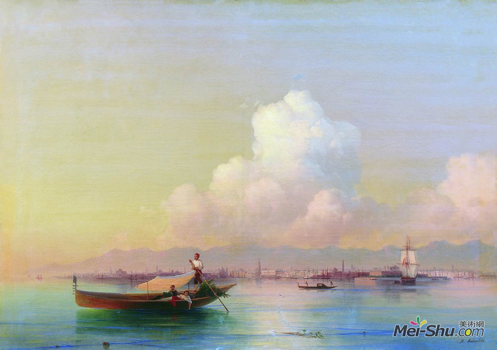 艾伊瓦佐夫斯基(Ivan Aivazovsky)高清作品《从丽都看威尼斯》