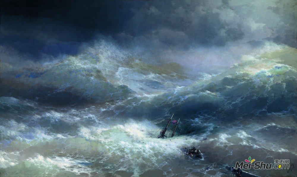 艾伊瓦佐夫斯基(Ivan Aivazovsky)高清作品《波》