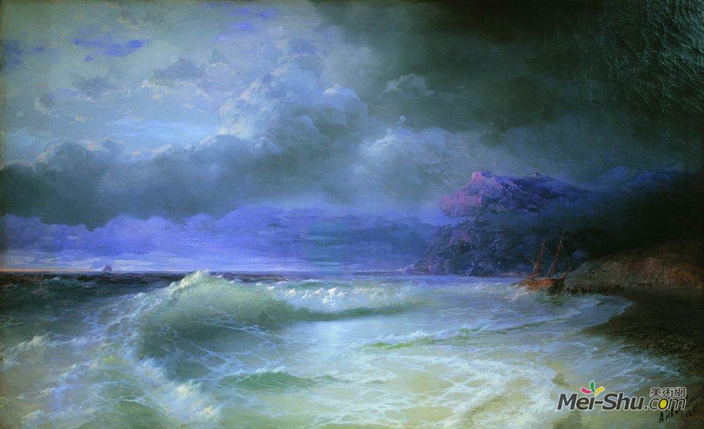 艾伊瓦佐夫斯基(Ivan Aivazovsky)高清作品《波》