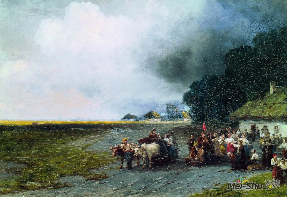 艾伊瓦佐夫斯基(Ivan Aivazovsky)高清作品《乌克兰婚礼》