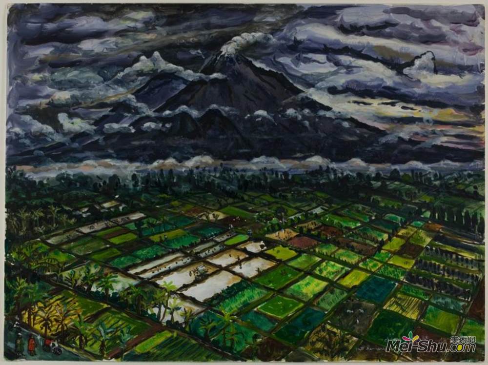 依凡·阿尔布莱特(Ivan Albright)高清作品《Mt. Semeru, Jadka-kura, Java》