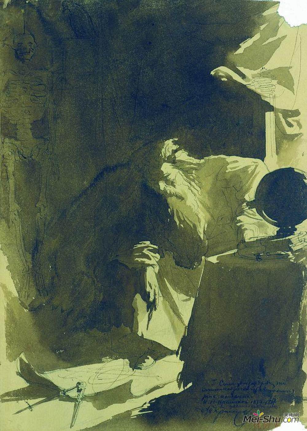 伊万·尼古拉耶维奇·克拉姆斯柯依(Ivan Kramskoy)高清作品《占星家》