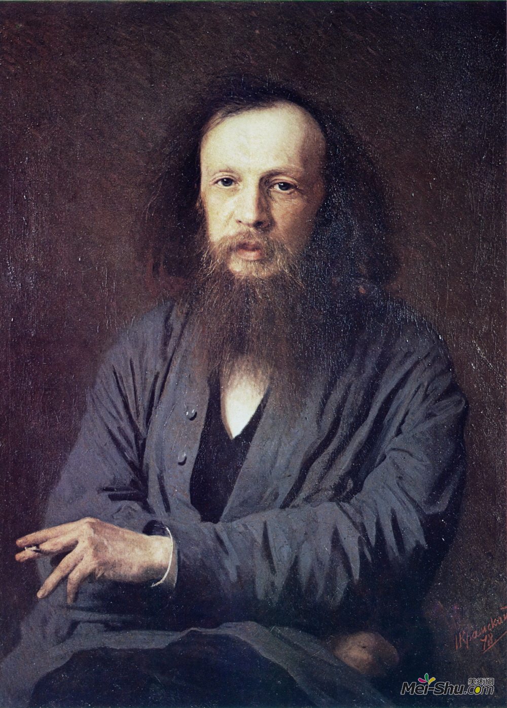 伊万·尼古拉耶维奇·克拉姆斯柯依(Ivan Kramskoy)高清作品《门捷列夫》