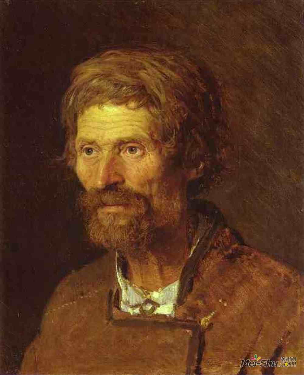 伊万·尼古拉耶维奇·克拉姆斯柯依(Ivan Kramskoy)高清作品《乌克兰农民的首领》
