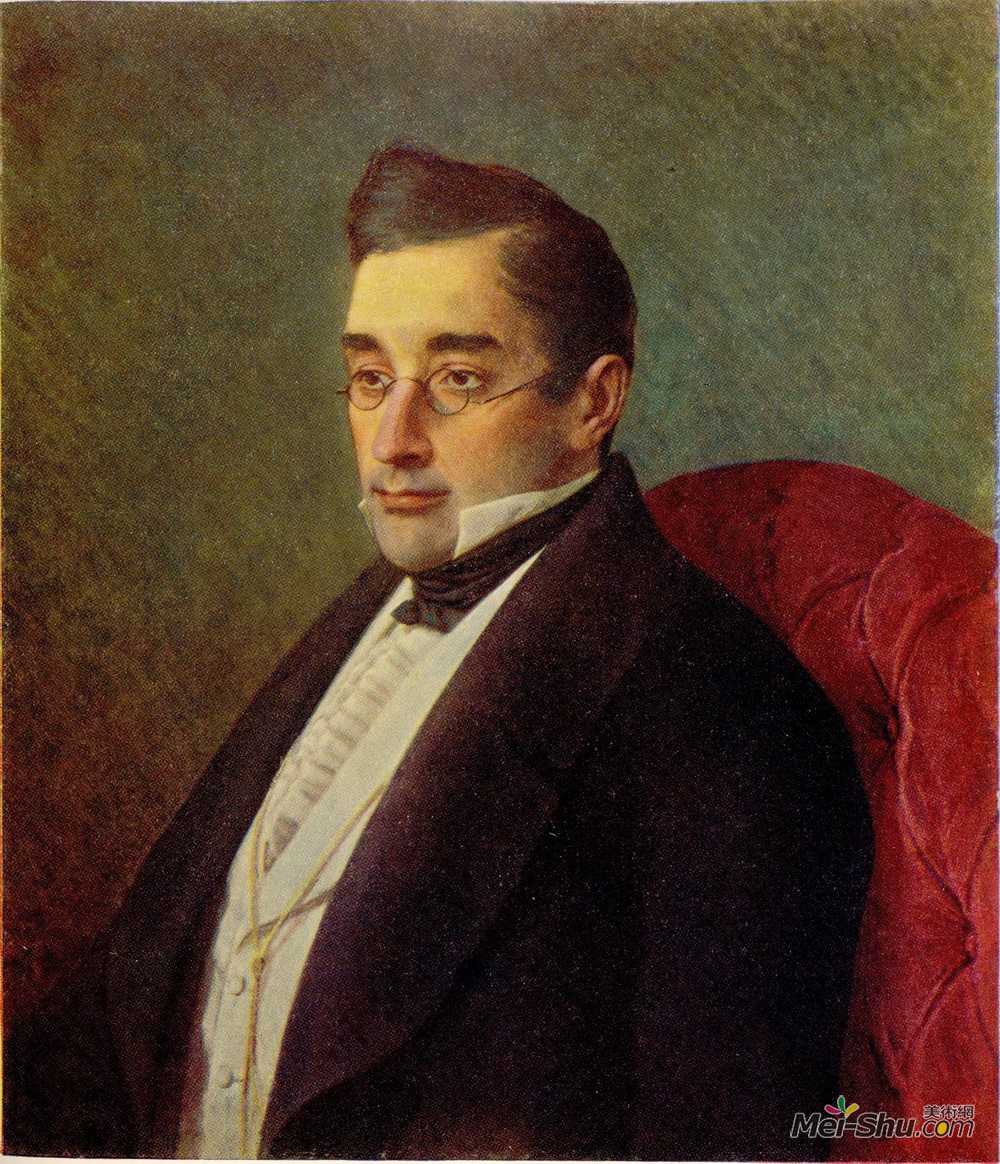 伊万·尼古拉耶维奇·克拉姆斯柯依(Ivan Kramskoy)高清作品《Portrait of Alexandr Griboyedov》