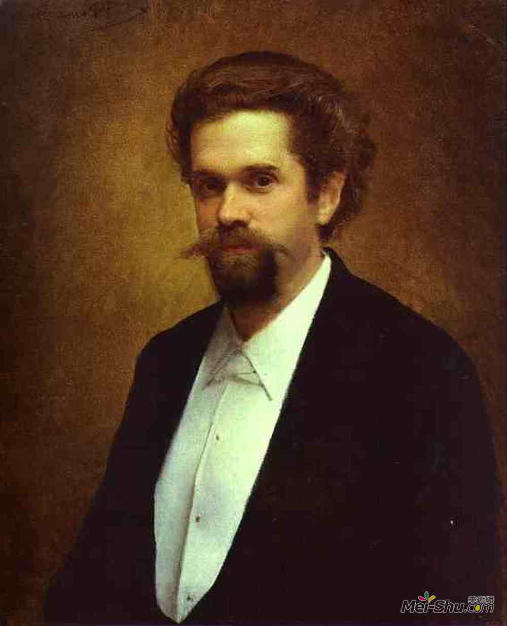 伊万·尼古拉耶维奇·克拉姆斯柯依(Ivan Kramskoy)高清作品《大提琴演奏家的肖像》