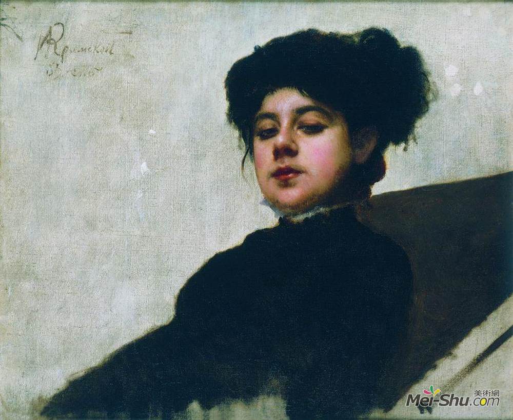 伊万·尼古拉耶维奇·克拉姆斯柯依(Ivan Kramskoy)高清作品《未知的女人肖像》