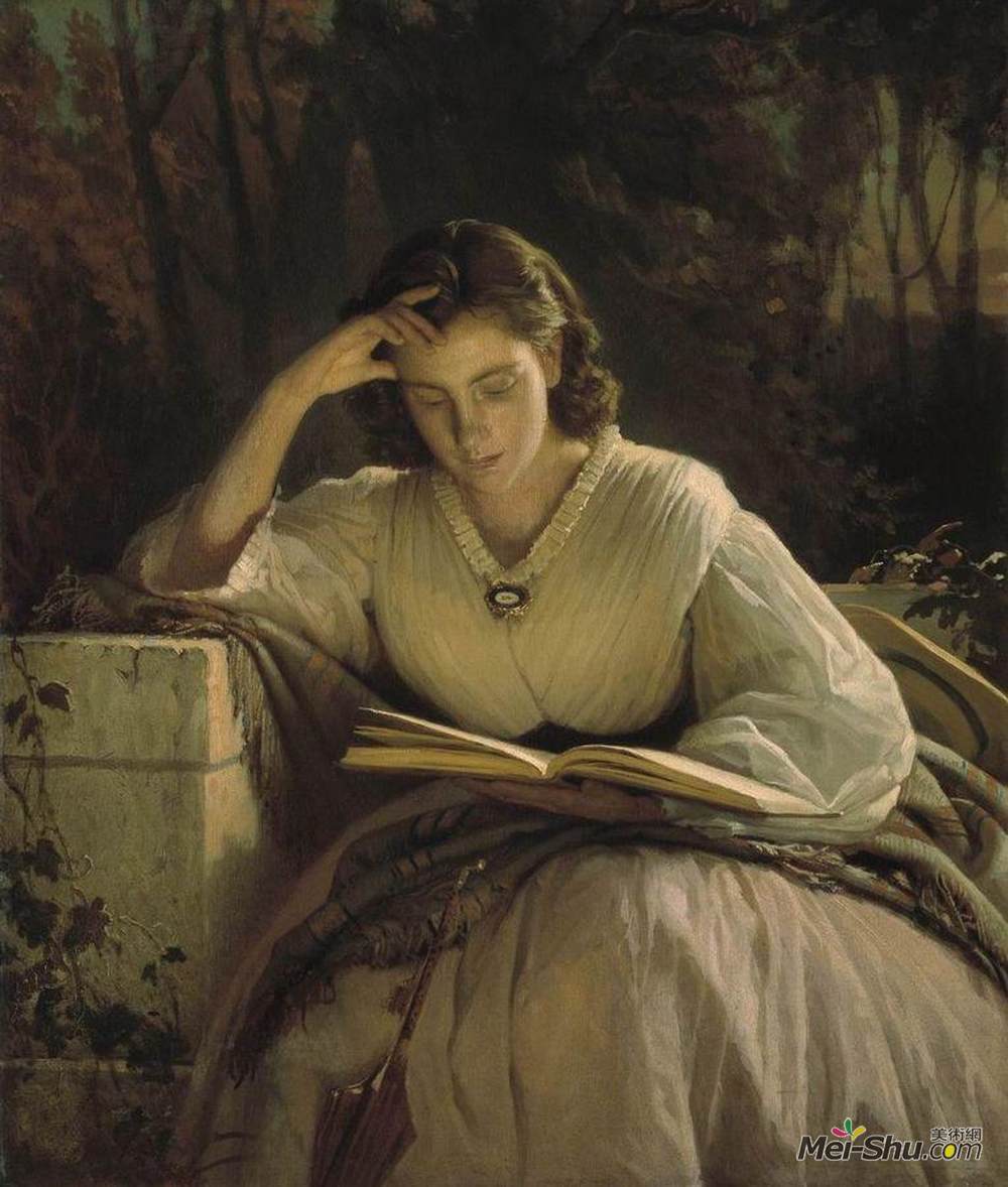 伊万·尼古拉耶维奇·克拉姆斯柯依(Ivan Kramskoy)高清作品《阅读》