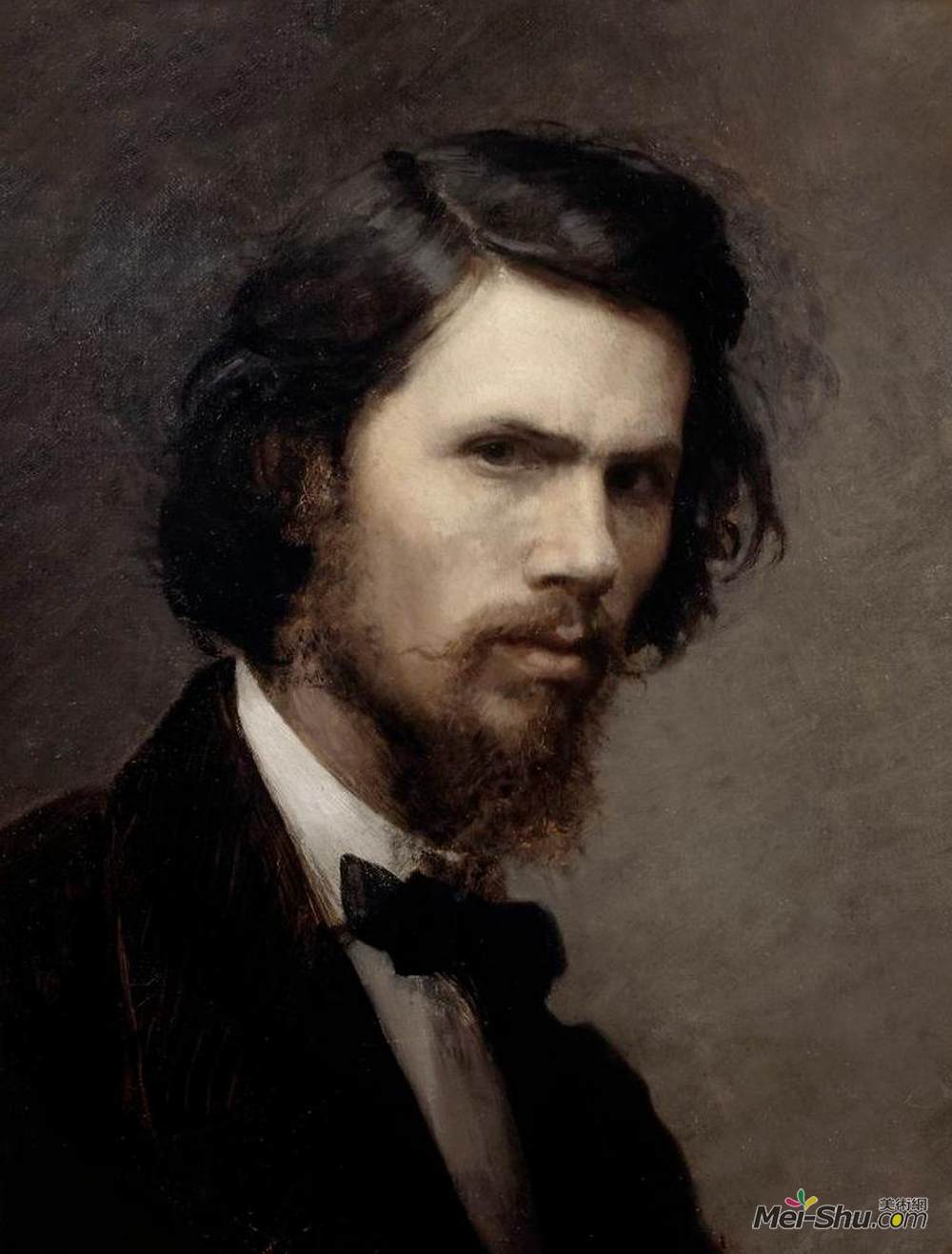 伊万·尼古拉耶维奇·克拉姆斯柯依(Ivan Kramskoy)高清作品《自画像》