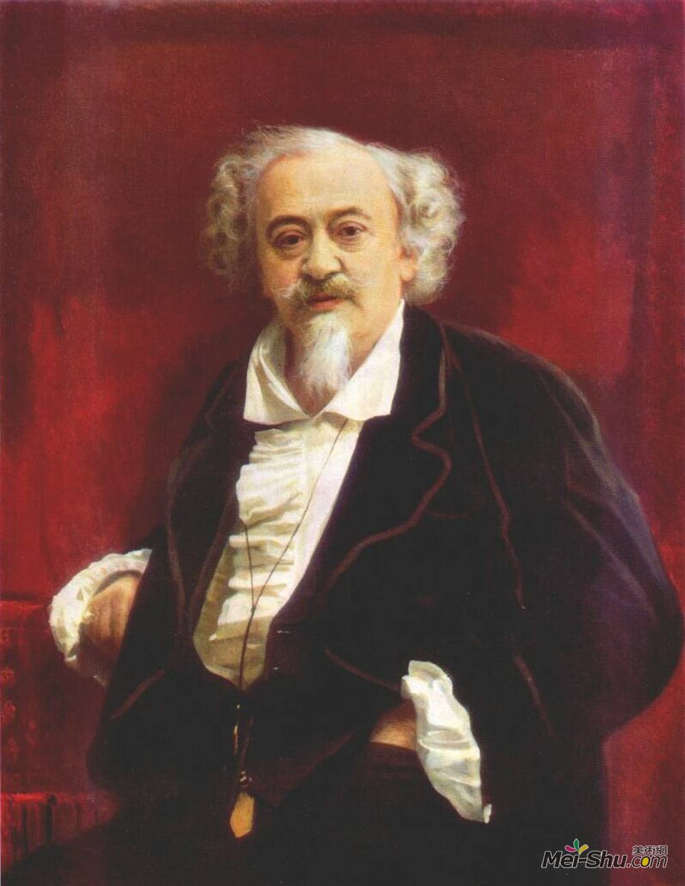 伊万·尼古拉耶维奇·克拉姆斯柯依(Ivan Kramskoy)高清作品《演员瓦西里萨莫伊洛夫》