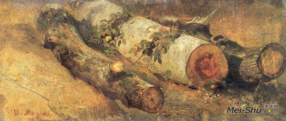伊万·希什金(Ivan Shishkin)高清作品《砍伐桦木》