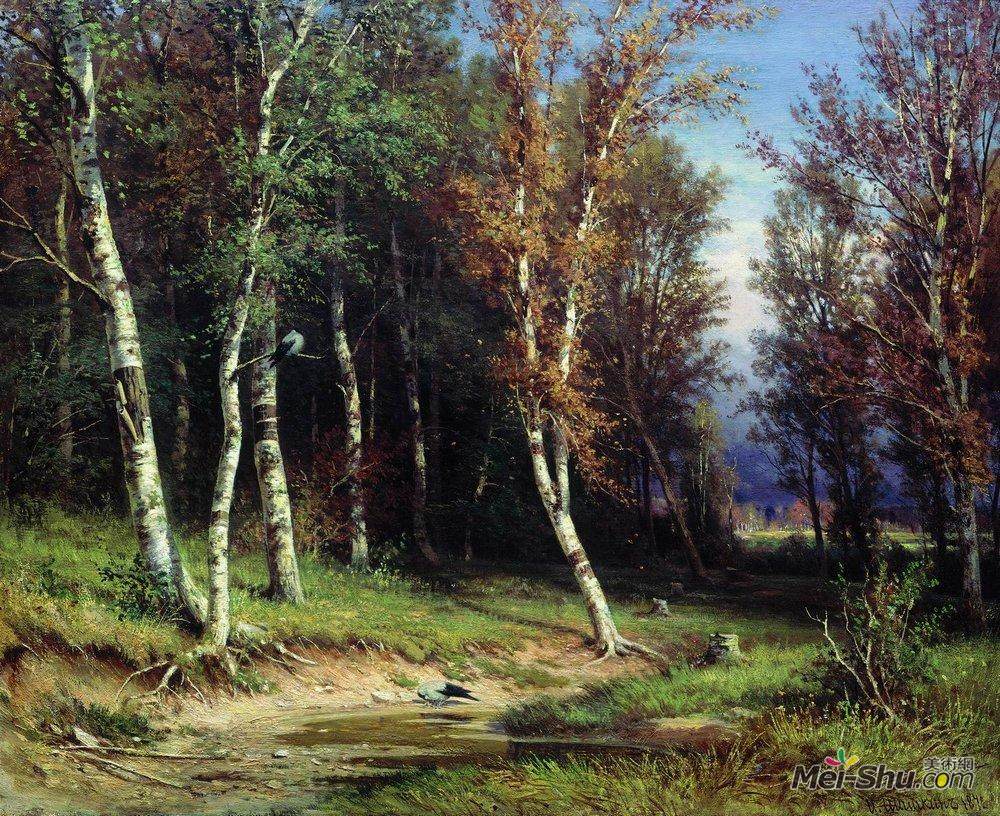 伊万·希什金(Ivan Shishkin)高清作品《暴风雨前的森林》