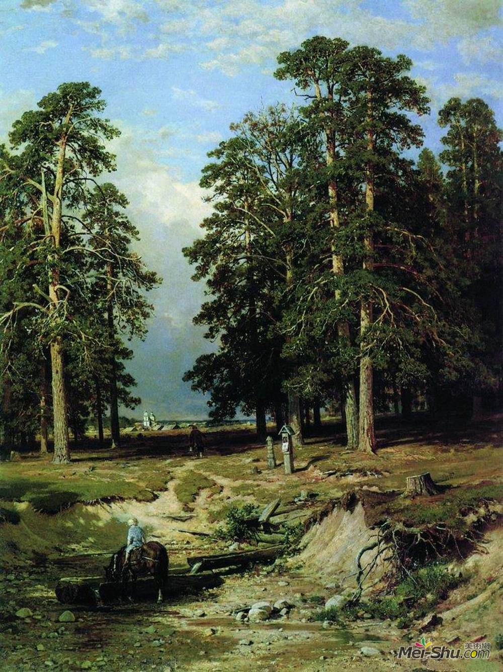 伊万·希什金(Ivan Shishkin)高清作品《叶拉布加附近的圣溪》